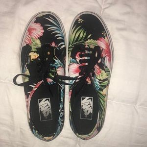 Tropical/Black Vans shoes